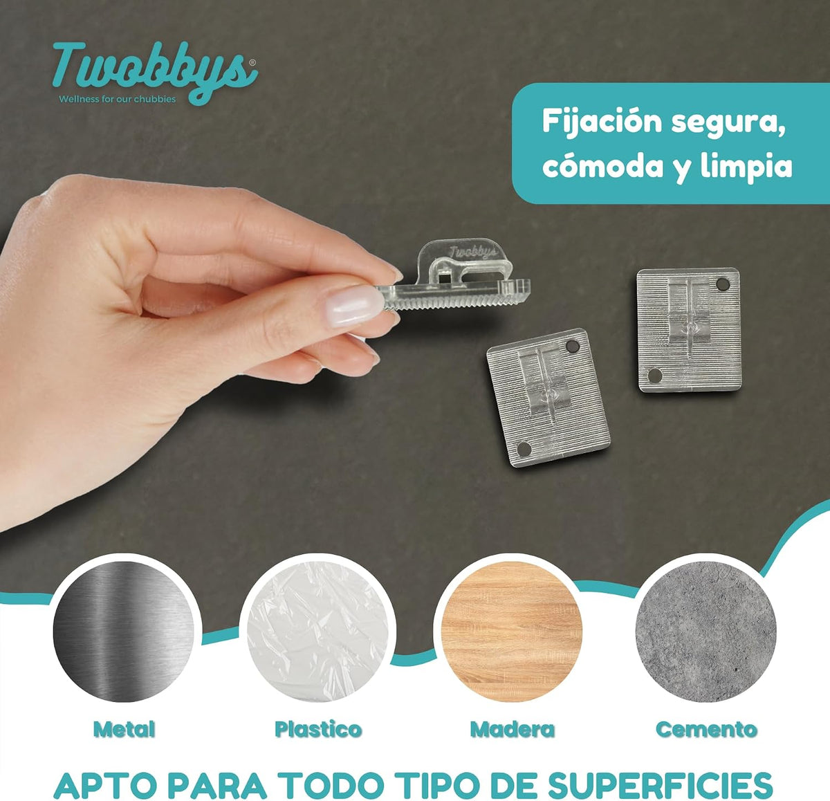 Pack de Fijación Red Sin Taladros | 75 Ganchos para Red + Adhesivo Extrafuerte 120ml + Bridas | Kit para Red Gatos Terraza | Montaje Fácil | Anti UV | Red Gatos Balcon, Terraza y Ventanas